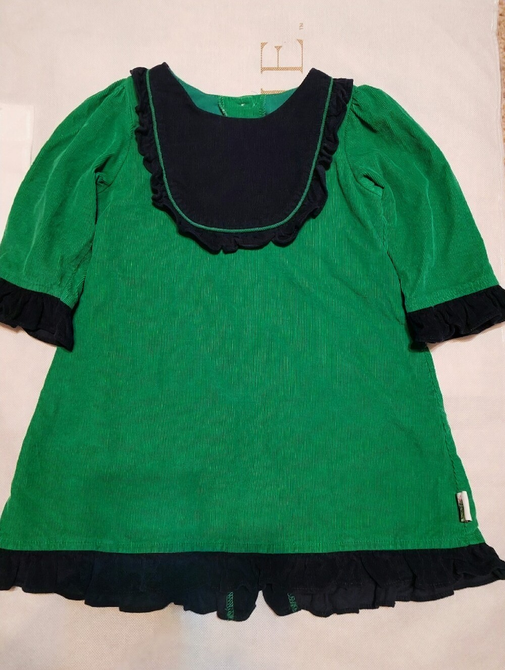 Posh Pickle Sz 3 Green Navy Dress